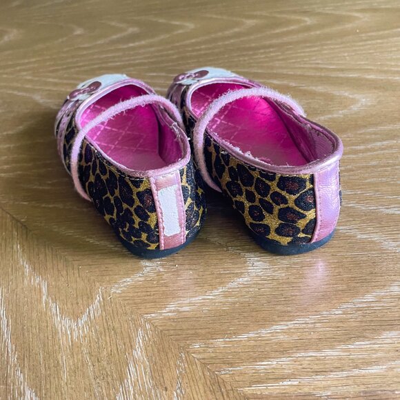 Vintage 2013 Hello Kitty Ballet Flats with Sparkles and Cheetah Print - Picture 3 of 7